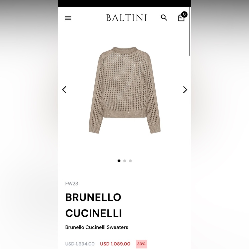 NEW small🔥🔥Brunello  Cucinelli Sweater!! FW23
